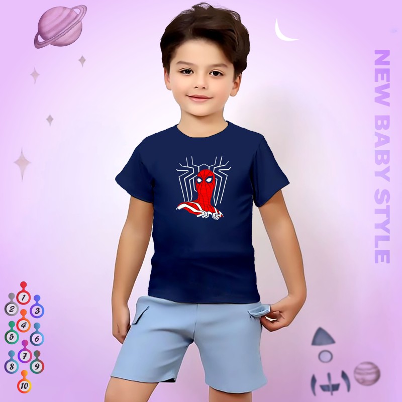 Spiderman (Cotton) T-Shirt for Kids -(20)