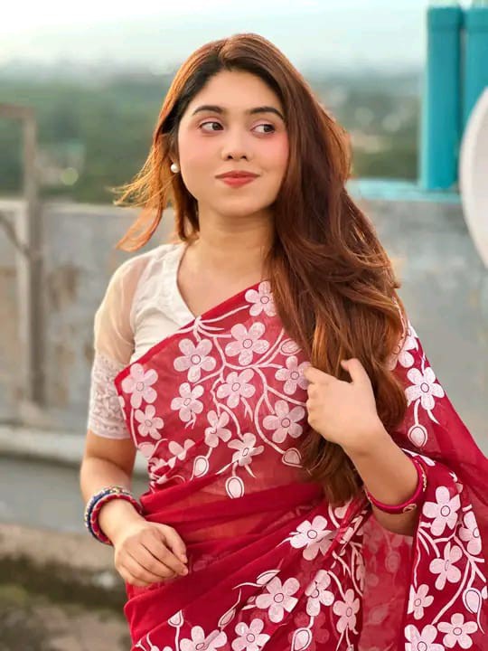 Heritage Block Print Saree