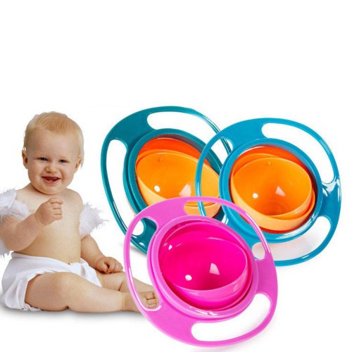 Child Kid Toddler Food Feeding Eating Training No Slip Rotate 360 Degree Rotation Spill Resistant Universal Gyro Bowl