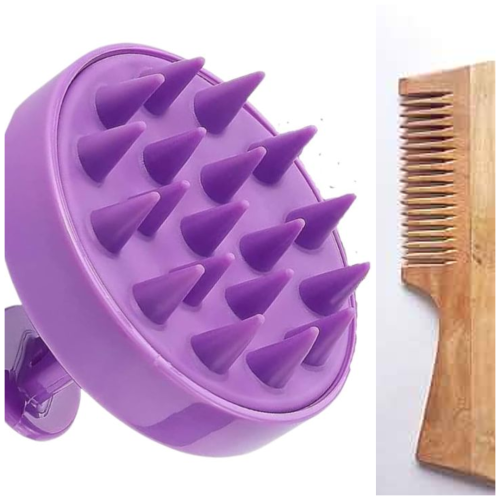 Hair Comb and Scalp Massager Combo
