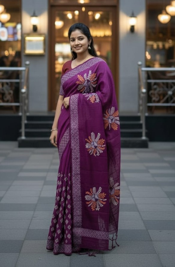 Stylish Half Silk Saree