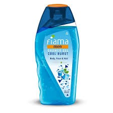Fiama Men Body Wash Shower Gel Cool Burst 250ml Body Wash for Men with Icy-Cool skin conditioners for Soft & Refreshed Skin, Mens Moisturising Bodywash for Dry Skin