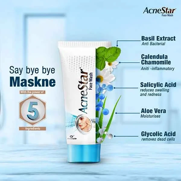 AcneStar Combo Pack | Acnestar Facewash 50gm | Acnestar Gel 22gm | Acnestar Soap 75gm | Made in India
