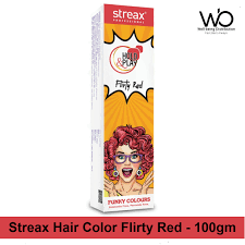 Streax Professional Hold and Play Funky Hair Colour Flirty Red 100gm