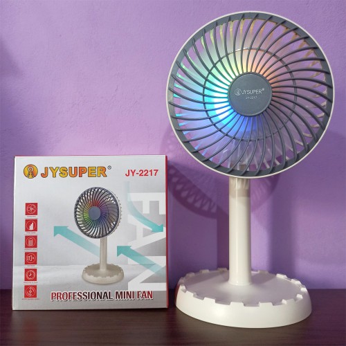 JYSUPER JY-2217 AC/DC Rechargeable 4000mAh Battery Stylish RGB Lighting Strong Wind 12