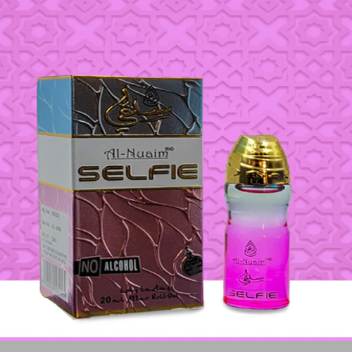 Al Nuaim Selfie perfume is an alcohol-free, Roll-On Bottle 20ml