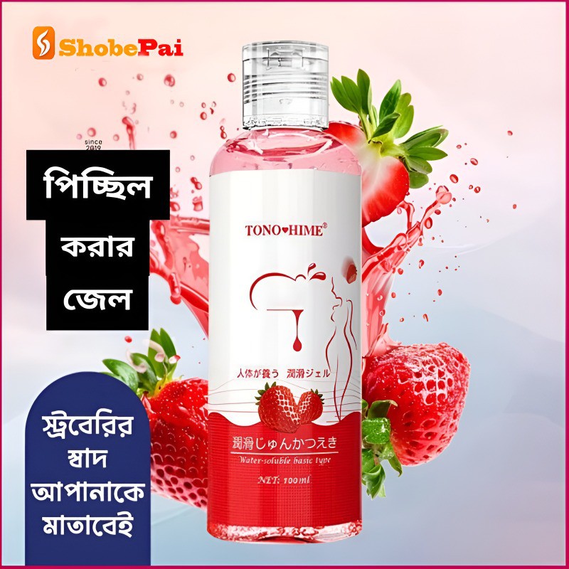TONO HIME Strawberry Flavor Water Based Lubricant Gel 100ml