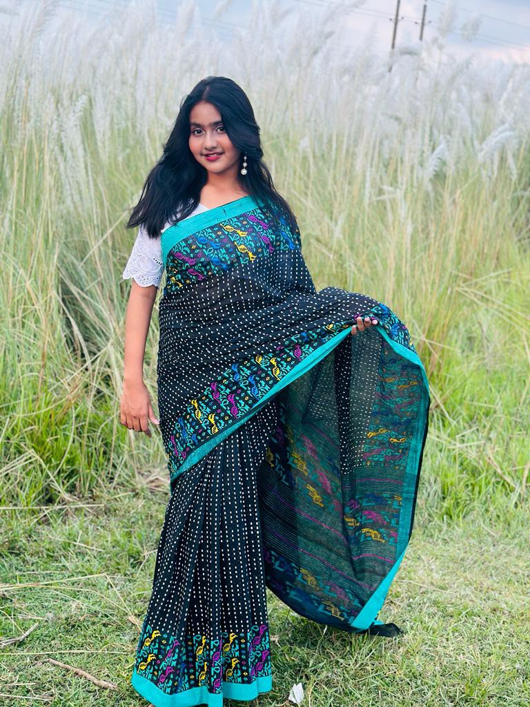 New Digital design Half Silk Screen Print Saree