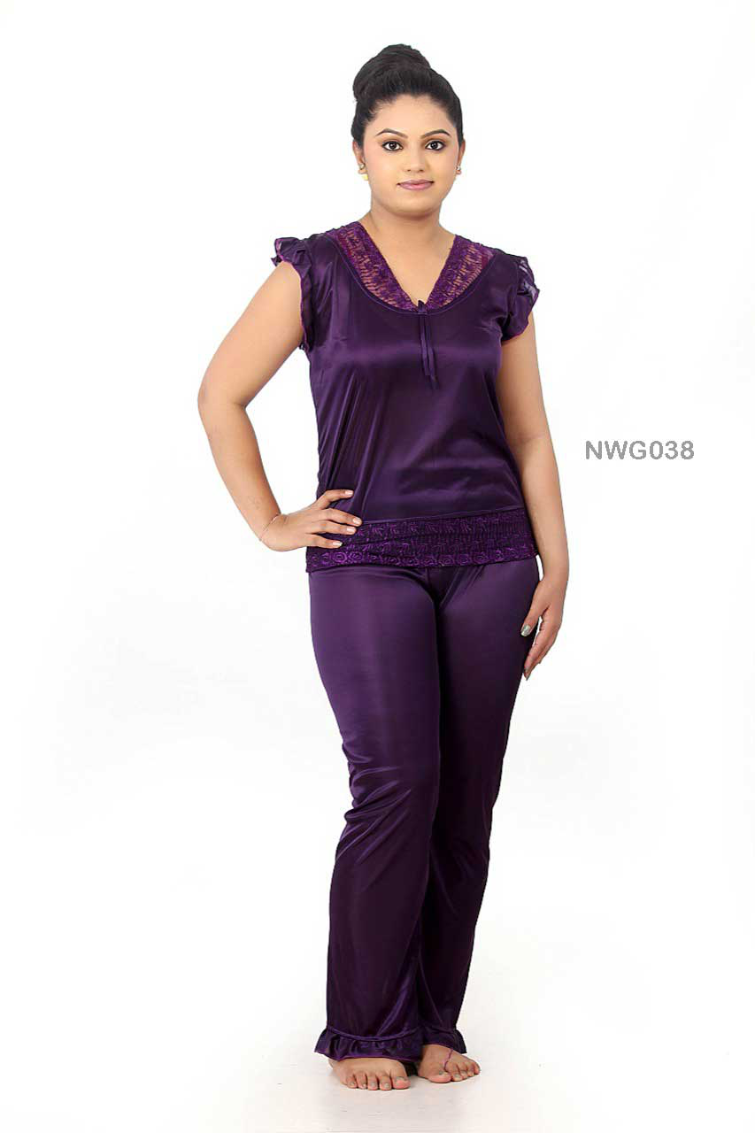 Women's Satin Night Suit Set (Top and Pajama)