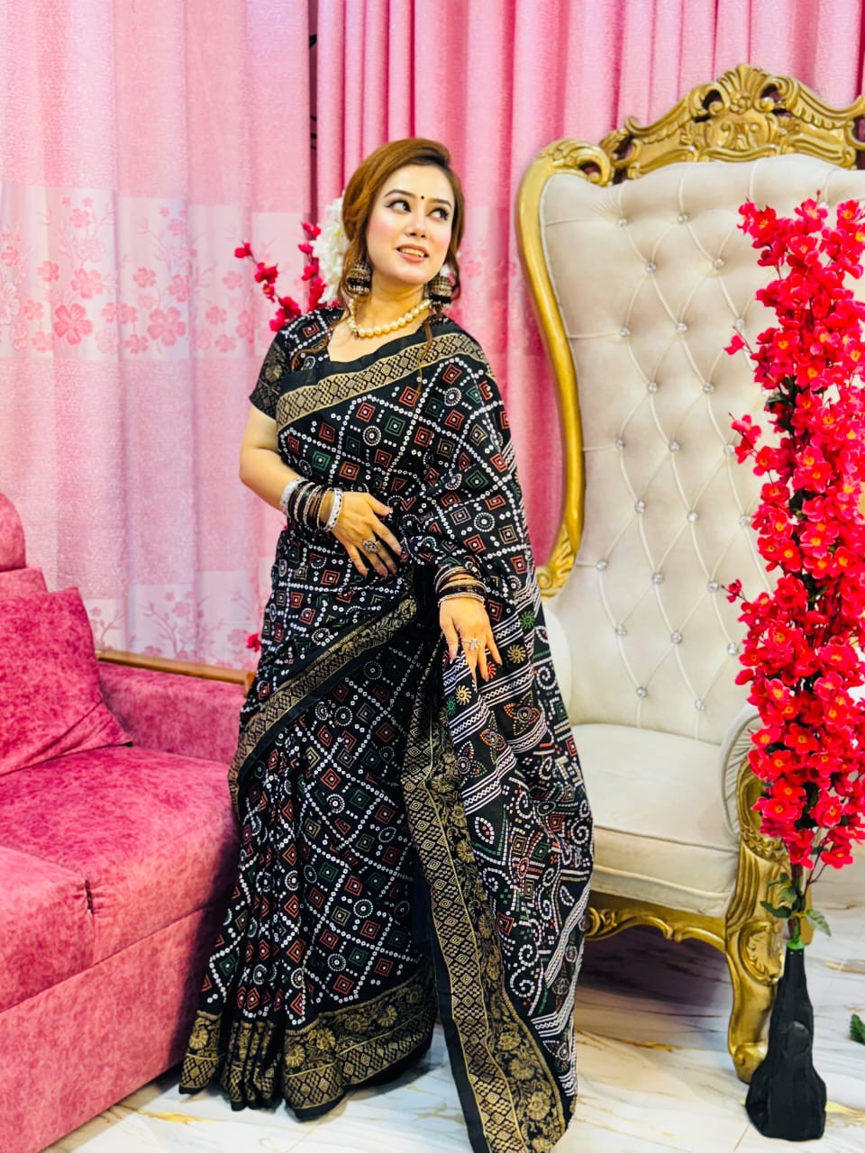 Dupion Silk Saree with Blouse Piece