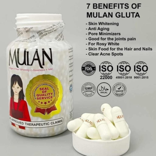 4in1 Whitening X30 Pearl Whitening Collagen L-Glutathione NAC 60 Capsules