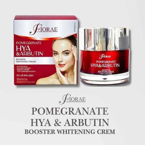 Fiorae Pomegranate HYA & Arbutin Booster Whitening Cream for All Skin Types - 15ml