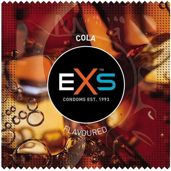 EXS Cola Flavor Condoms for Men | Full Box – 10×3=30pcs | Natural Latex & Silicone Lubricated | UK