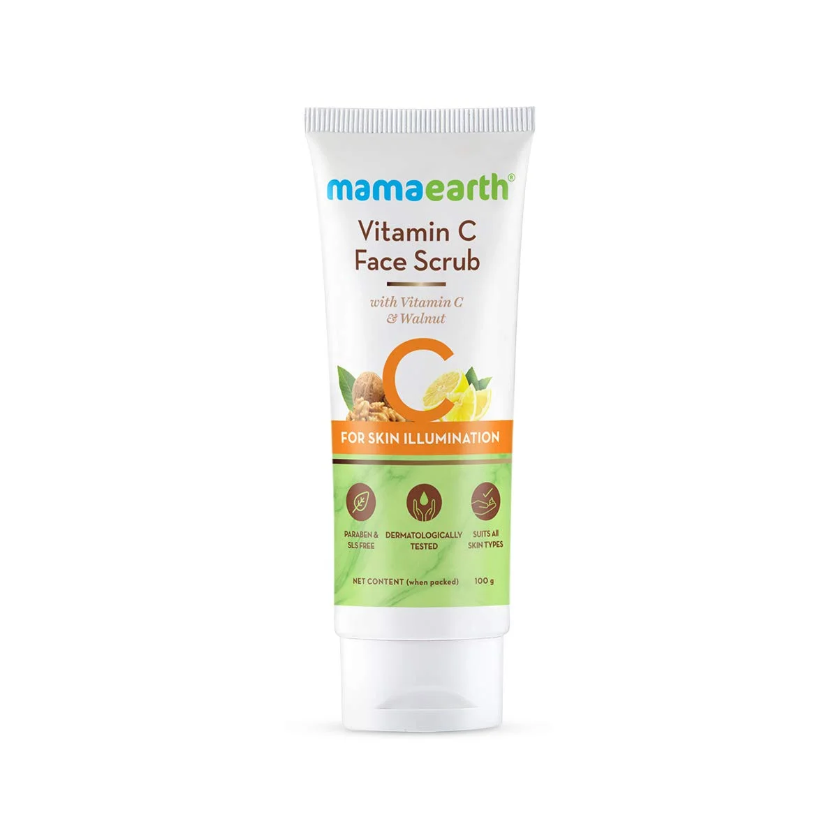 Mamaearth Vitamin C Face Scrub 100ml for Glowing Skin, With Vitamin C and Walnut For Skin Illumination | India