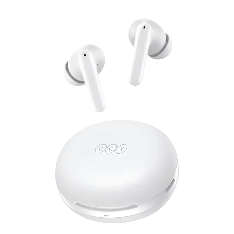 QCY T13 ANC 2 Truly Wireless Earbuds – White Color