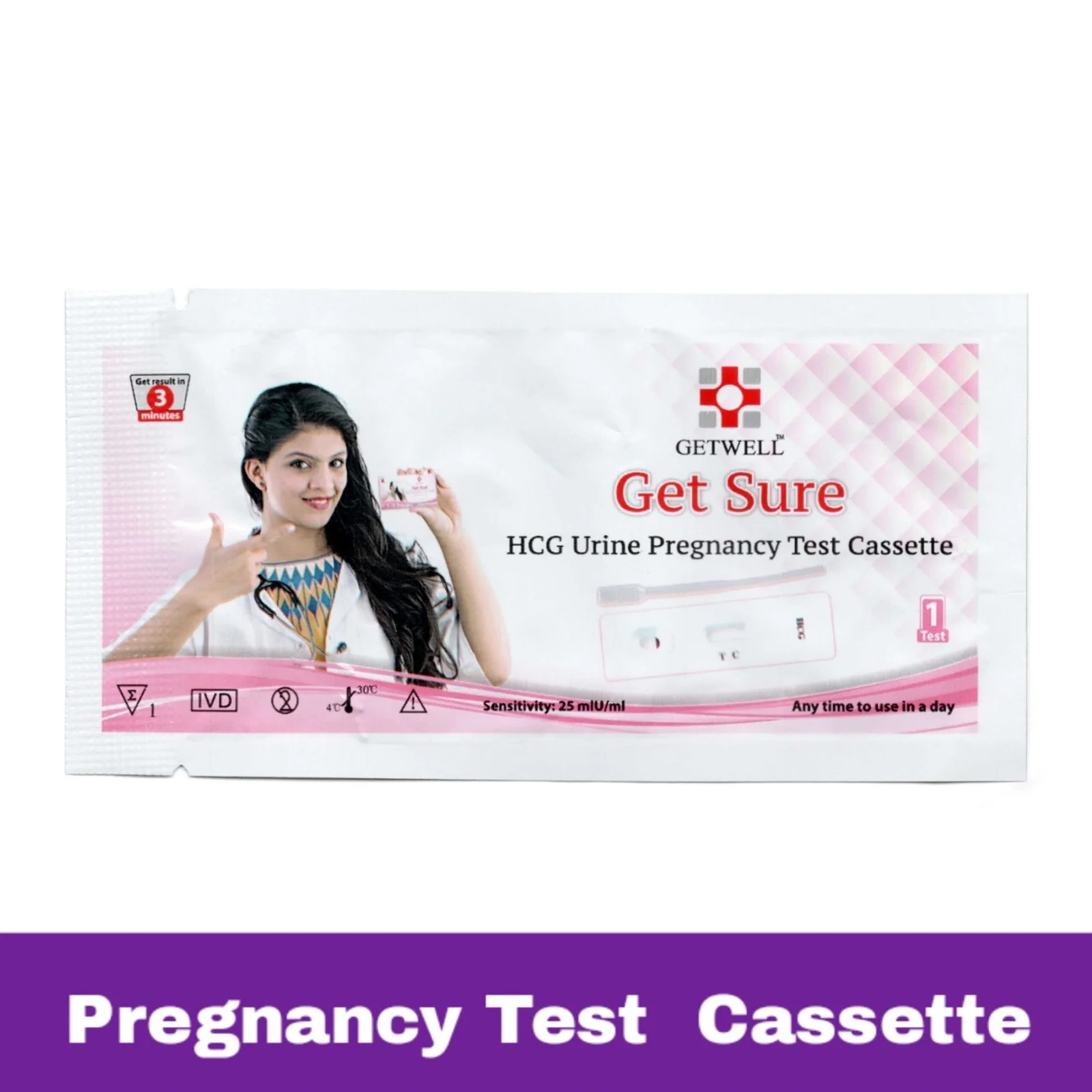 Get Sure Pregnancy Test Cassette – 1pcs