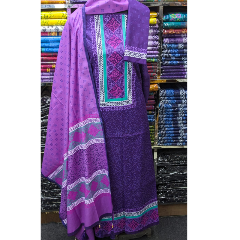 New Exclushive Collection High Qualitiey Cotton Printed Three Piece-(14)