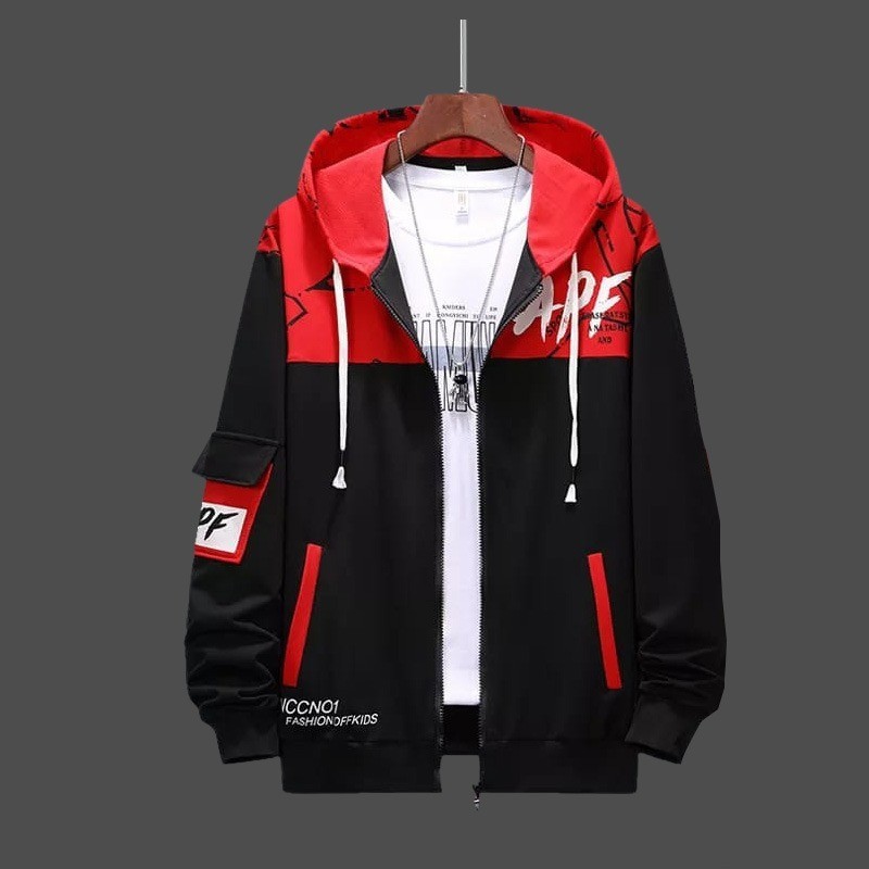 Stylish Color Combined Hoodie (1)