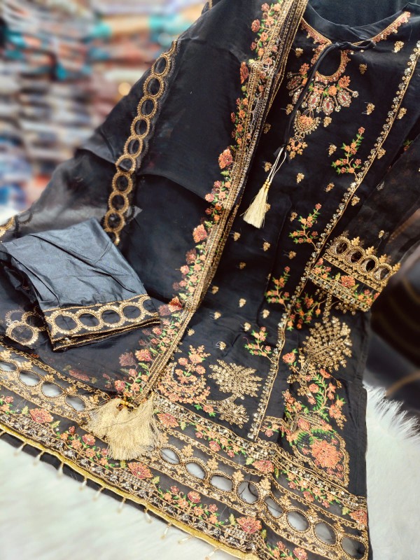 Pakistani Design 4-Piece Sada Bahar Tissue Set (5)