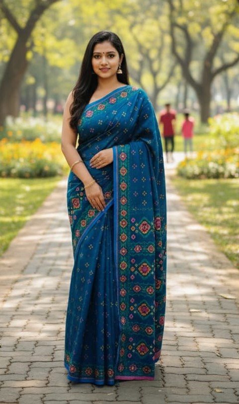 Boutique Silk Premium Skin Print Saree