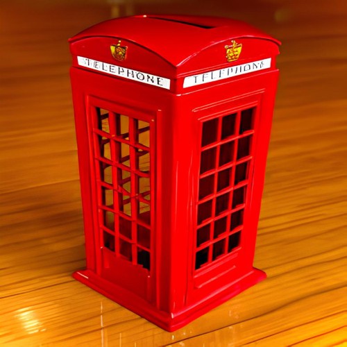 London Red Telephone Booth Money Box Or Piggy Bank