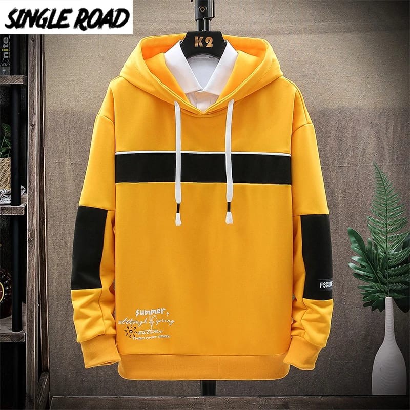 Stylish Color Combined Hoodie (4)