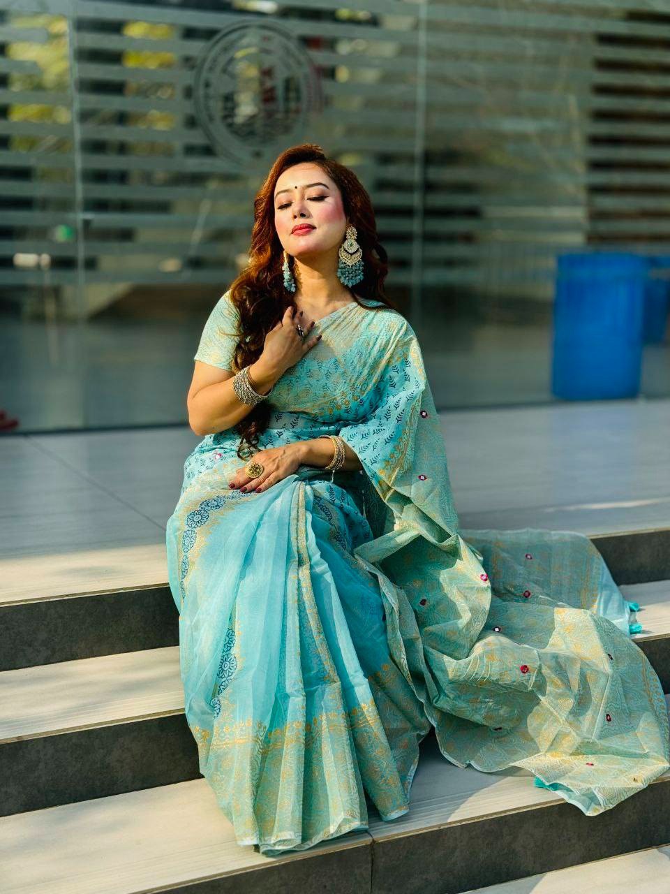 Festive Special Semi Muslin Saree
