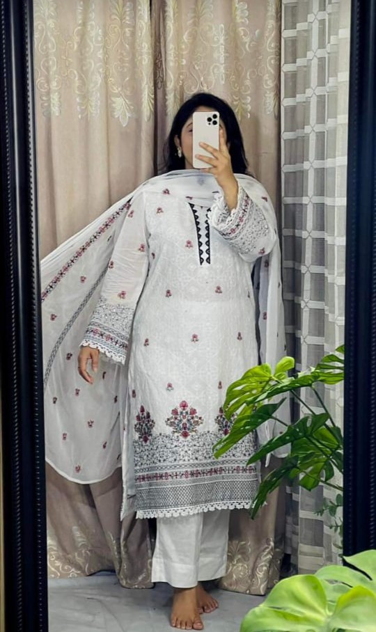 Premium cotton computer printed Boyel fabrics 3 Piece -(31)