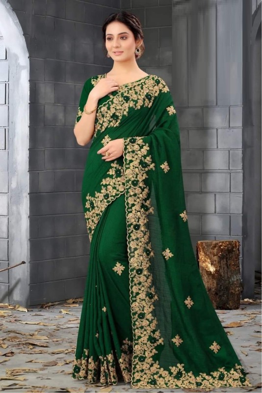 Indian Georgette Saree with Blouse Piece (21)