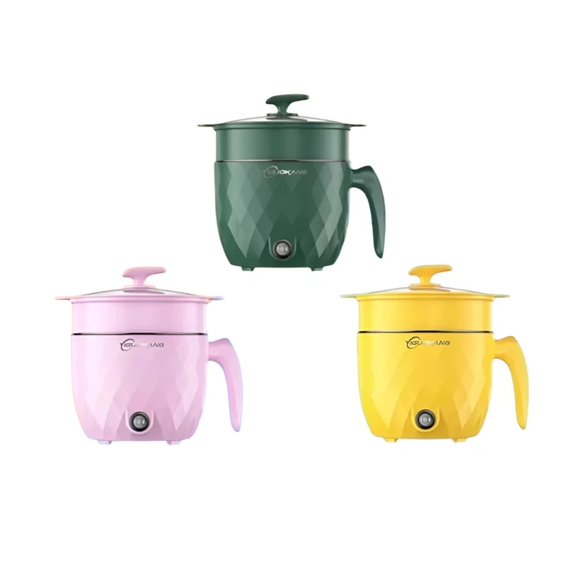 Mini Multi-functional Double Layer Electric Cooking Pot 1.8L – Random Color