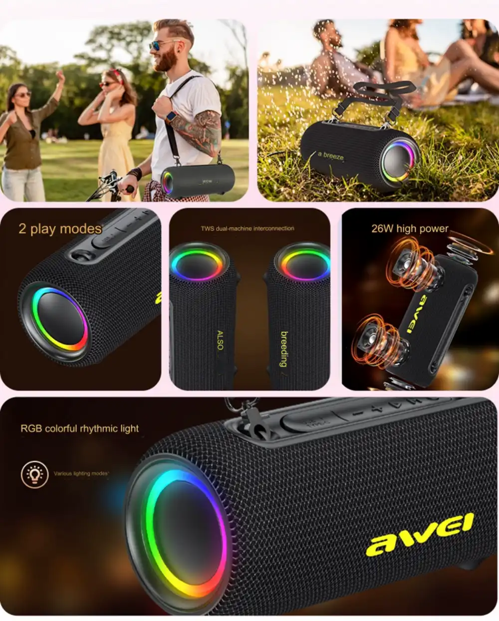 Awei KA33 Bluetooth Speaker (6 Months Warranty)