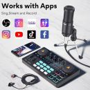 MAONOCASTER Lite Live Streaming Bundle: All-In-One Podcast Production Studio Comes with Digital Audio Interface Condenser Mic Or Headphone (AU-AM200-S1)