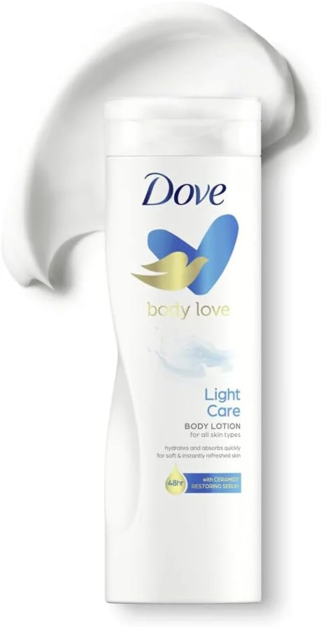 Dove Body Lotion 400ml Body Love Light Care for All Skin with Ceramide Serum