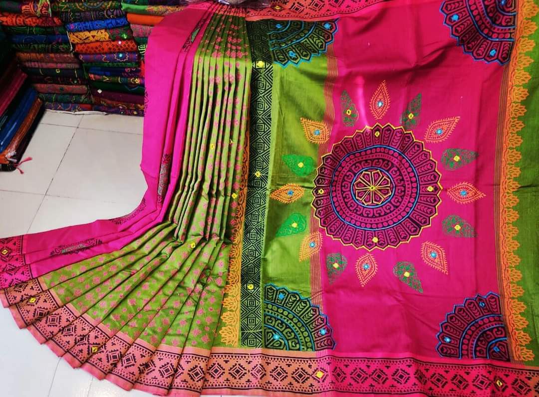 Embroidered Dupion Silk Saree