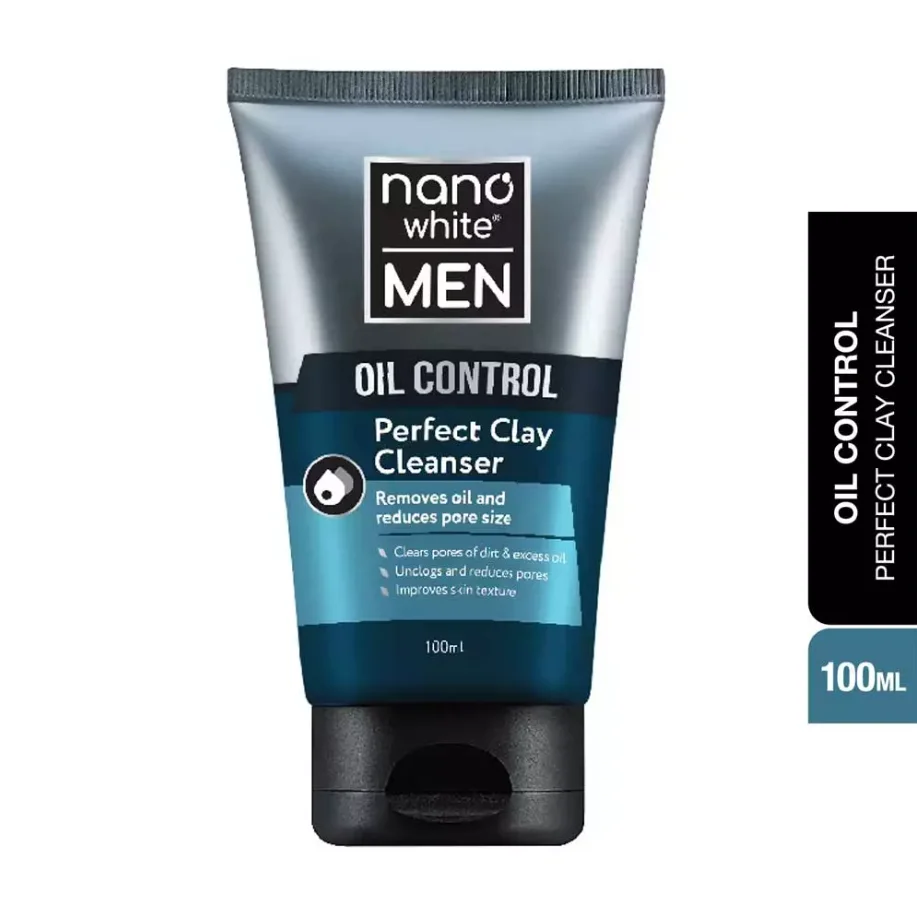Nano White Men Oil Control Perfect Clay Cleanser 100ml | International