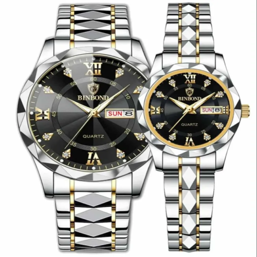 Couple Watch Set POEDAGAR 615 Luxury Quartz Watches