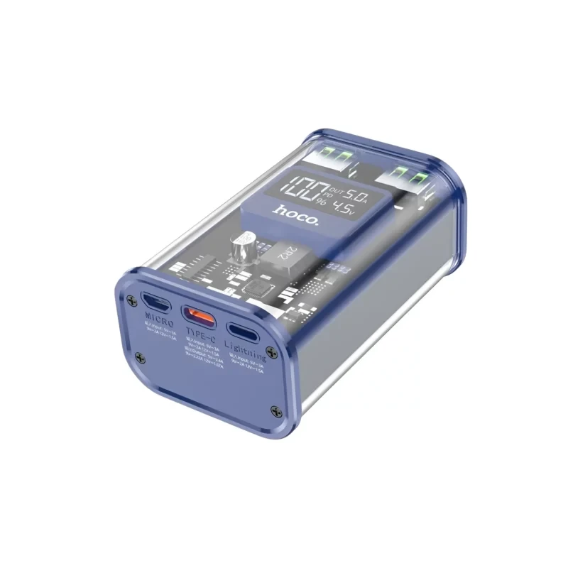 Hoco J105 10000mAh 22.5W Fast Charging Digital Display Power Bank – Blue
