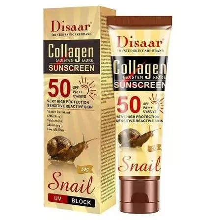 Disaar Snail Collagen Sunscreen Cream SPF50 PA+++ 50gm