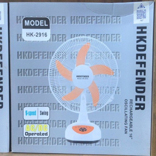 HK DEFENDER 16 inch Rechargeable fan HK - 2916