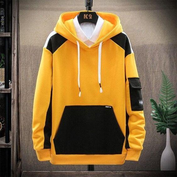 Yellow Stylish Hoodie for Men (1)