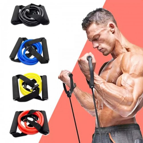 120cm Yoga Pull Rope Elastic Resistance Bands Fitness Workout Exercise Tubes Practical Training Rubber Tensile Expander