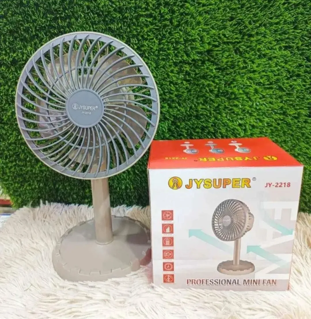 JYSUPER JY-2218 AC/DC Rechargeable 4000mAh Mini Desk Fan