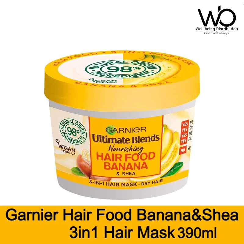 Garnier Ultimate Blends Hair Food Banana 3in1 Dry Hair Mask Treatment 390ml (International)