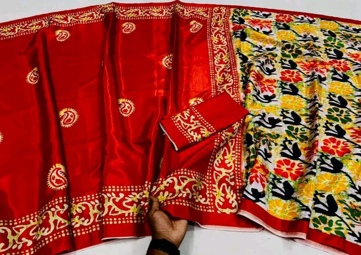 Batik Print Saree Cotton New Collection