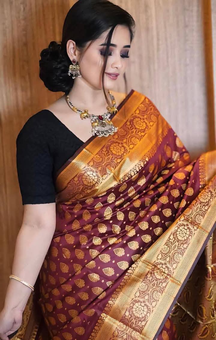 Soft Silk Indian-Inspired Katan Saree