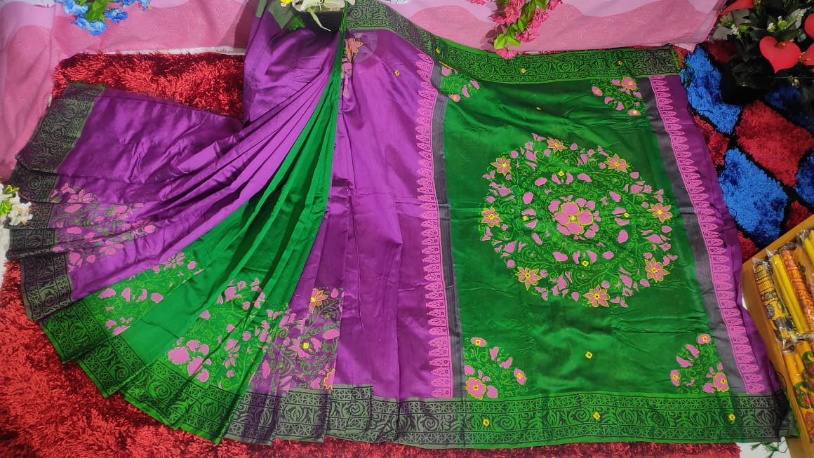 Embroidered Dupion Silk Saree