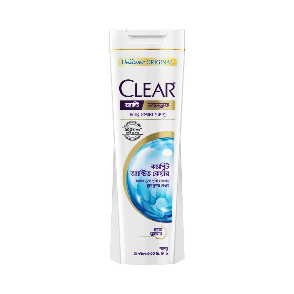 Clear Shampoo Complete Active Care Anti Dandruff 330ml | Bangladesh