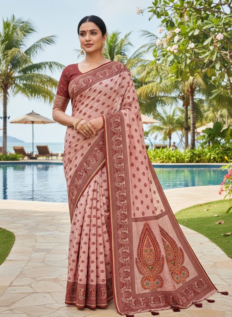 Premium Soft Silk Skin Print Saree