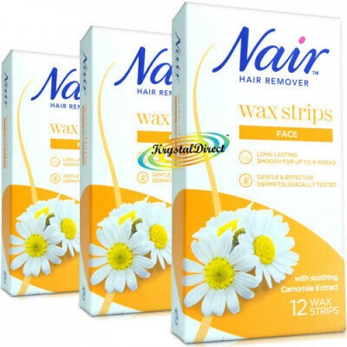 Nair Hair Remover Face Wax Strips for Face 12 PCS