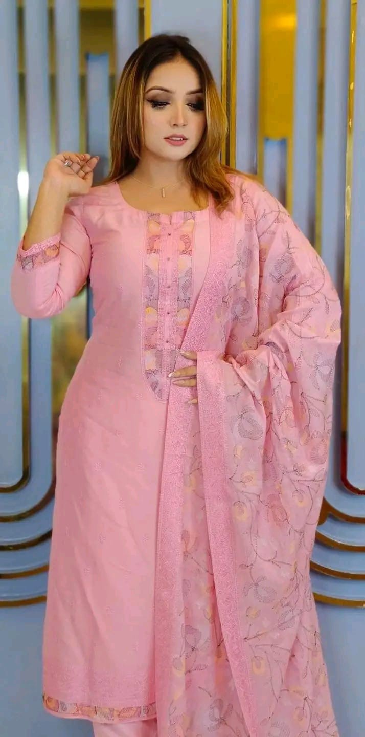 Premium cotton computer printed Boyel fabrics 3 Piece-(27)